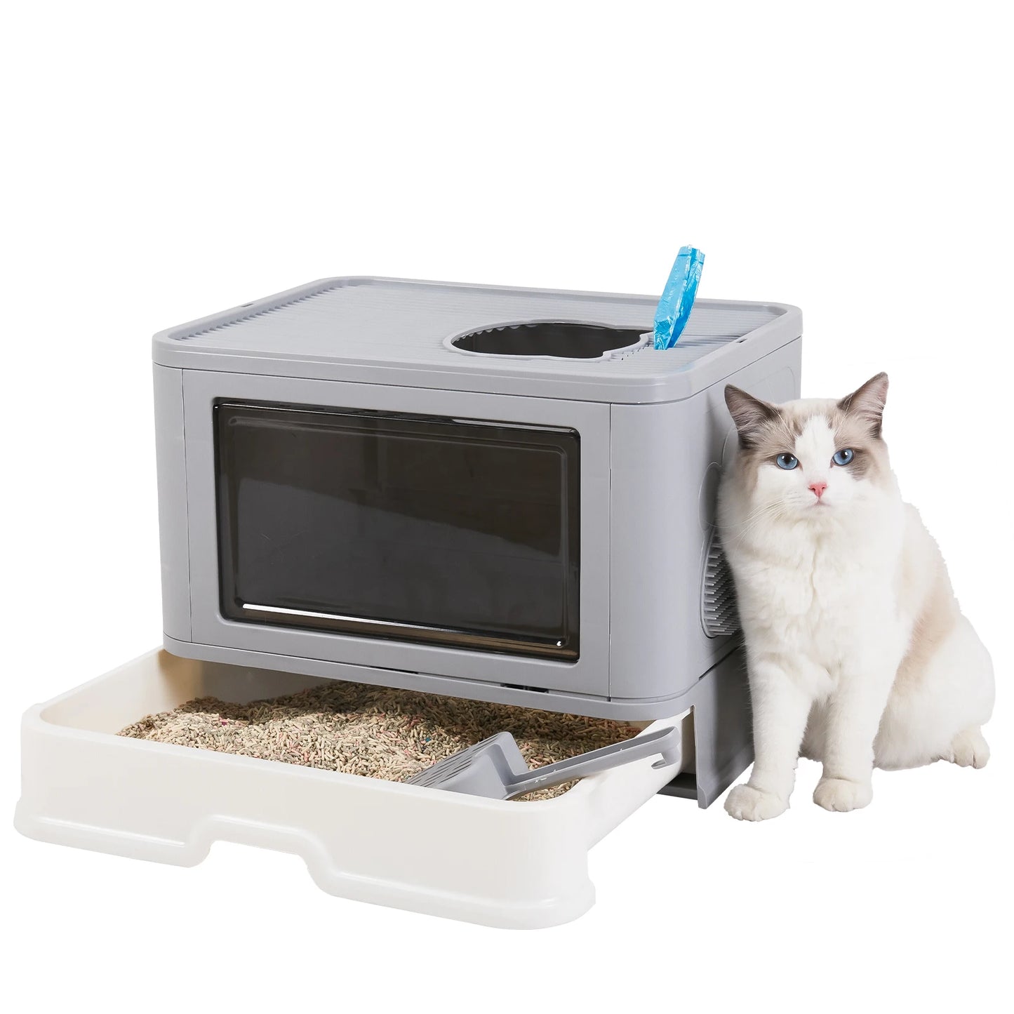 Cat Litter Box Enclosure - Mess-Free, Odor-Controlled Solution for Your Home