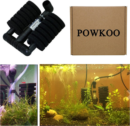 Aquarium Double Bio Sponge Filter Fish Tank Air Filter for Freshwater and Saltwater