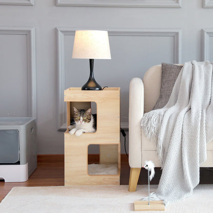 Wooden Cat House Furniture - Stylish and Functional Retreat for Your Cat